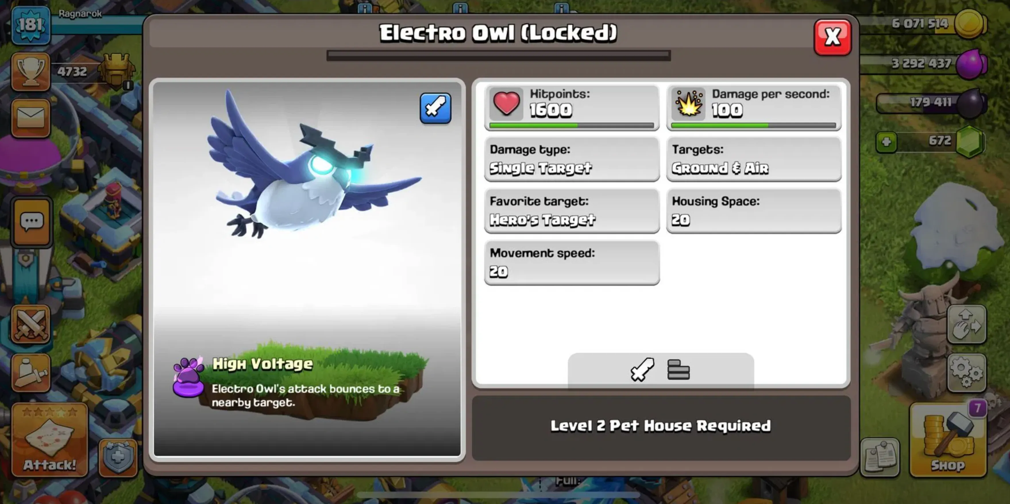 Electro Owl coc